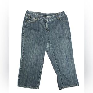 DANA BUCHMAN Classic Blue Denim Women's Jeans Capris
